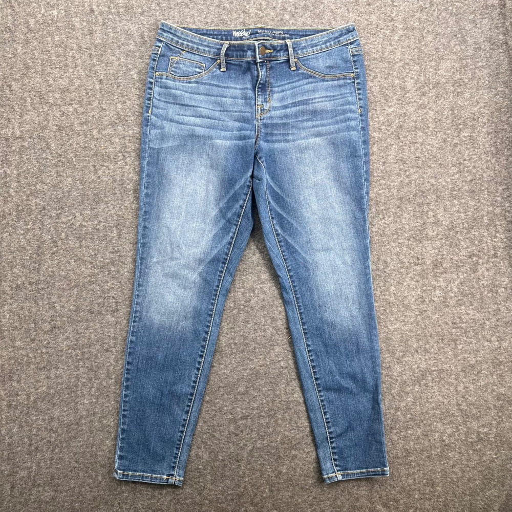 Mossimo Denim Womens Mid Rise Jegging Medium Wash Power Stretch Jeans 12/31S